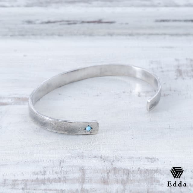 送料込み 男性に人気のブレスレット バングル シルバーバングル シルバーブレス ブレス ターコイズ 天然石 メンズ レディース クリスマス バレンタイン ホワイトデー おしゃれ かっこいい プレゼントにもおすすめ 19juuku Edda エッダ