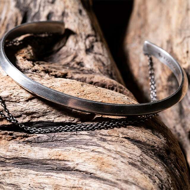 送料込み おしゃれなハングル かわいい おしゃれ バングル シルバーバングル シルバーブレス ブレス 重ねずけ チェーン シンプル いぶし 燻し メンズ レディース 19juuku Edda エッダ