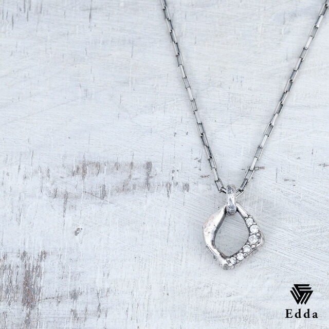 送料込み おしゃれなネックレス かっこいい おしゃれ 個性的 シルバーネックレス シルバーチェーン リング サークル ネックレス シルバー925 燻し加工 ロングチェーン アンティーク メンズ19juuku Edda エッダ