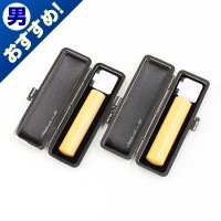 実印・銀行印セット/本柘/15・13.5/(各クロムサインケース付)|本柘|個人用-実印・銀行印セット
