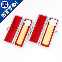 実印・銀行印セット/本柘/15・13.5/(各カラーモミケース付)|本柘|個人用-実印・銀行印セット