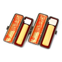 実印・銀行印セット/本柘/18・15/(各本トカゲケース付)|本柘|個人用-実印・銀行印セット