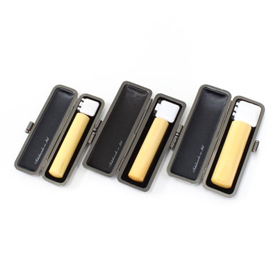 実印・銀行印・認印セット/本柘/18・13.5・12/(各クロムサインケース付