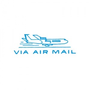 シヤチハタ　ビジネス用キャップレス Ｂ型 【ＶＩＡ　ＡＩＲ　ＭＡＩＬ】 藍　既製品|ビジネス用キャップレスＢ型|シヤチハタ-ビジネス印