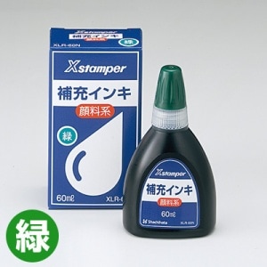 シヤチハタ　顔料系インキ　６０ｍｌ　緑|シヤチハタ-補充インク