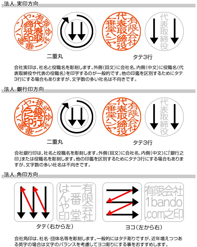 会社実印・銀行印・角印セット/牛角(純白)［天丸］/16.5・16.5