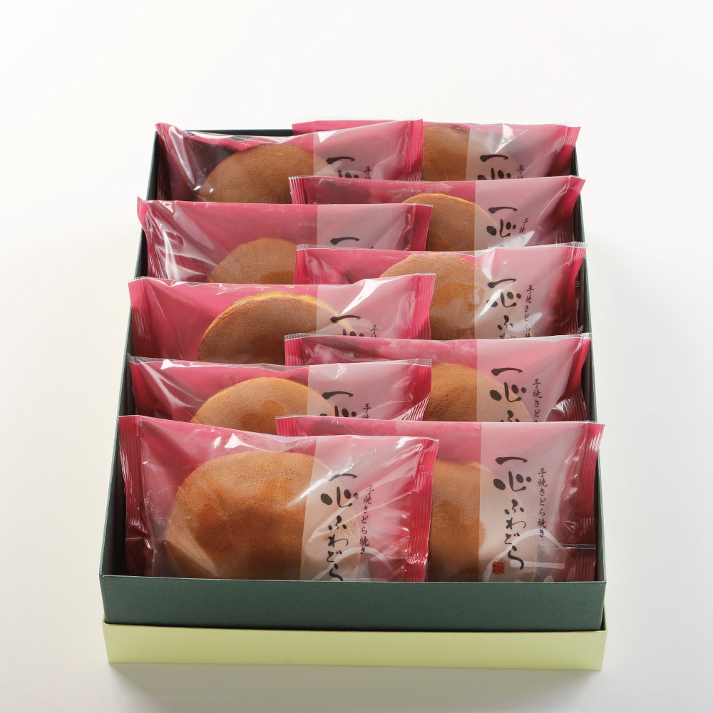 一心 ふわどら 赤粒あん 詰合せ 10個入