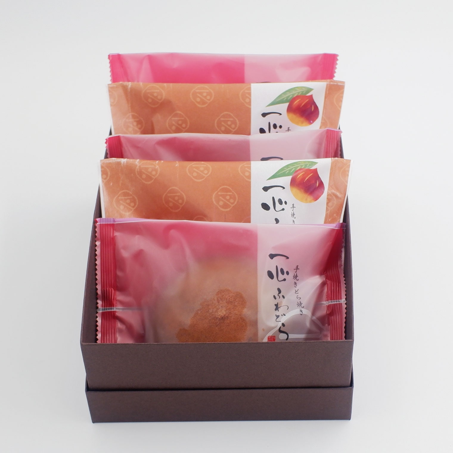 【秋限定】一心 ふわどら 赤粒あん＆栗あん 詰め合わせ 5個入