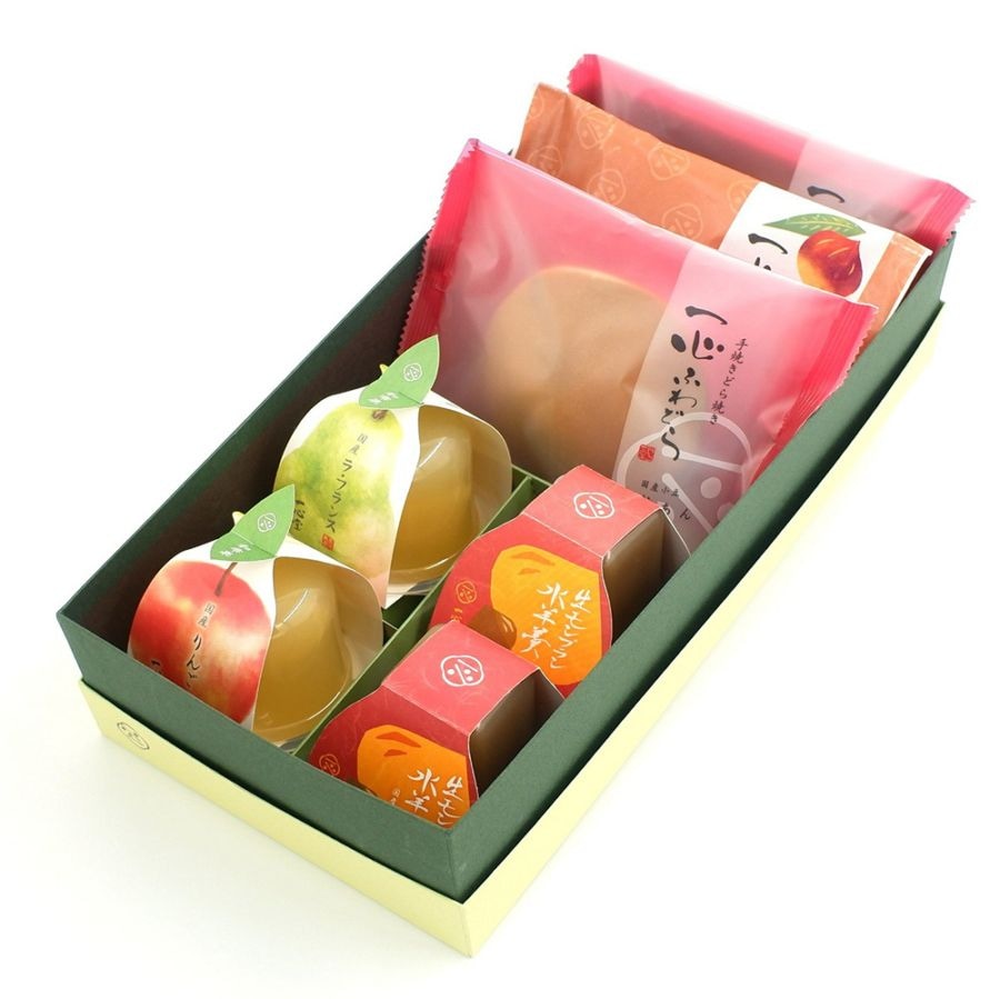 【9月20日までのお届け】和雫果(国産ゼリー)＆生モンブラン水羊羹(水ようかん)＆ふわどら 7個入詰め合わせ