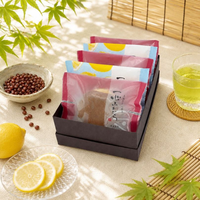 一心 ふわどら 赤粒あん＆さわやかレモン 詰め合わせ 5個入