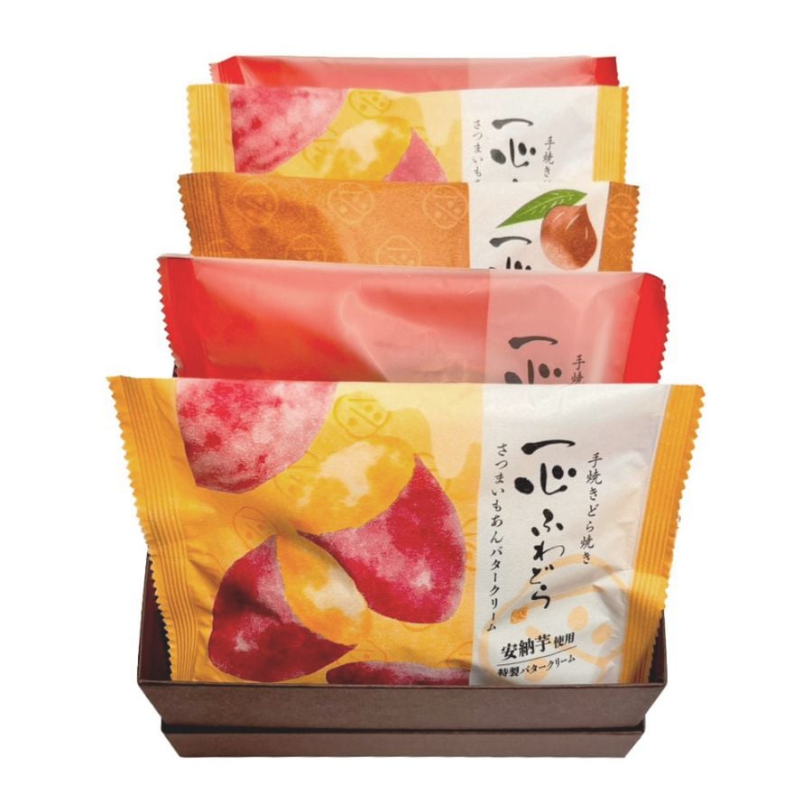 一心 ふわどら 赤粒・栗あん・さつまいもあんバタークリーム詰め合わせ 5個・10個・16個入