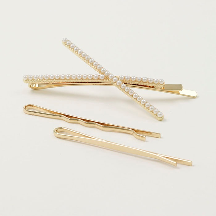 ヘアピン パール クロス | ヘアアクセサリー,ヘアピン,ヘアピン,パール