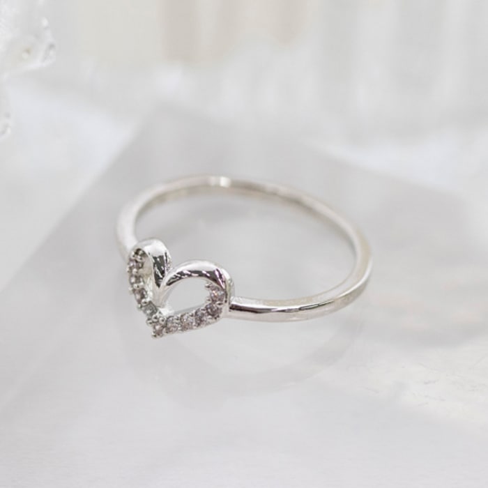 リング 5号 ハート ピンキー キュービック【3color】 | キュービック