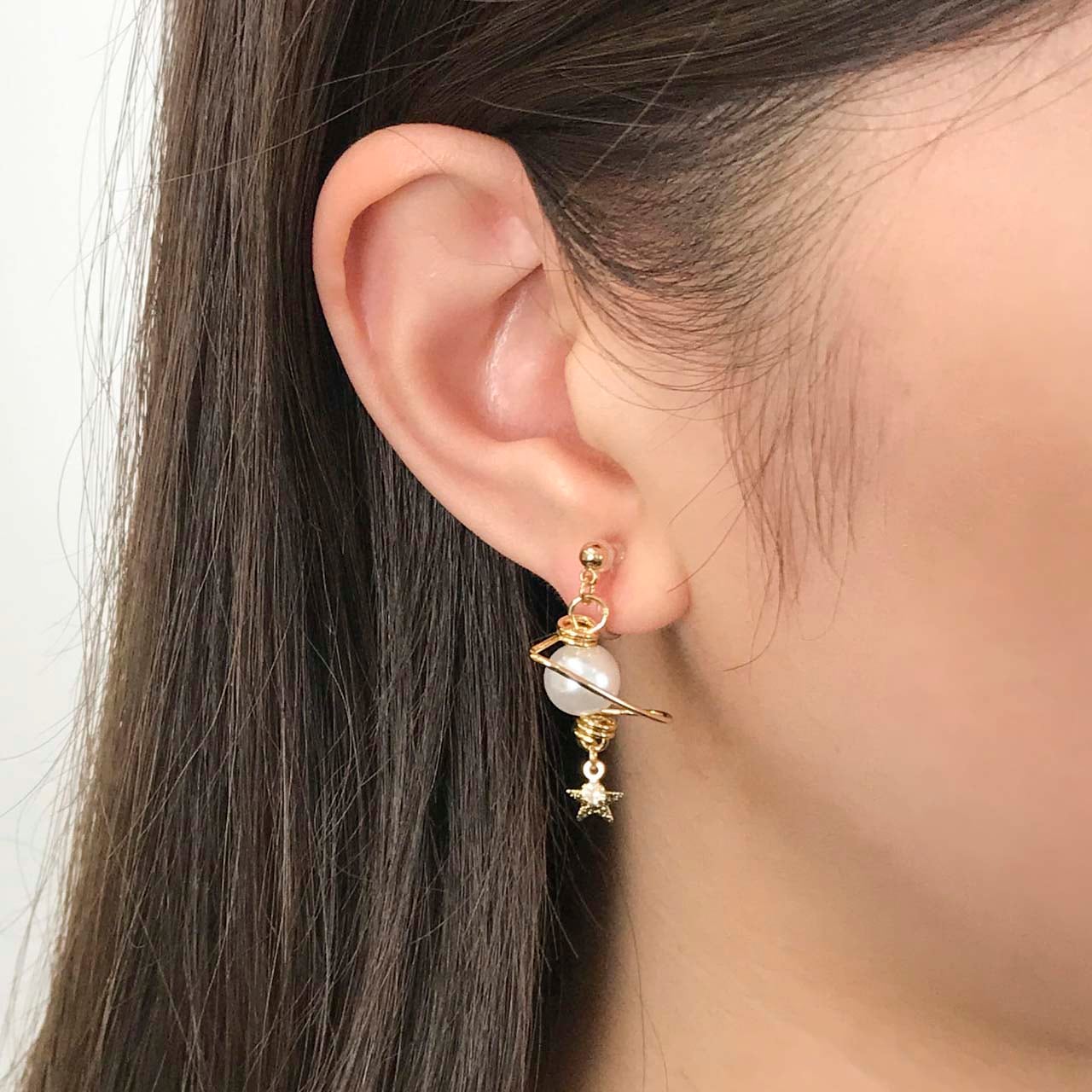 ノンホール ファッショナブルプラネット | イヤリング,ノンホール