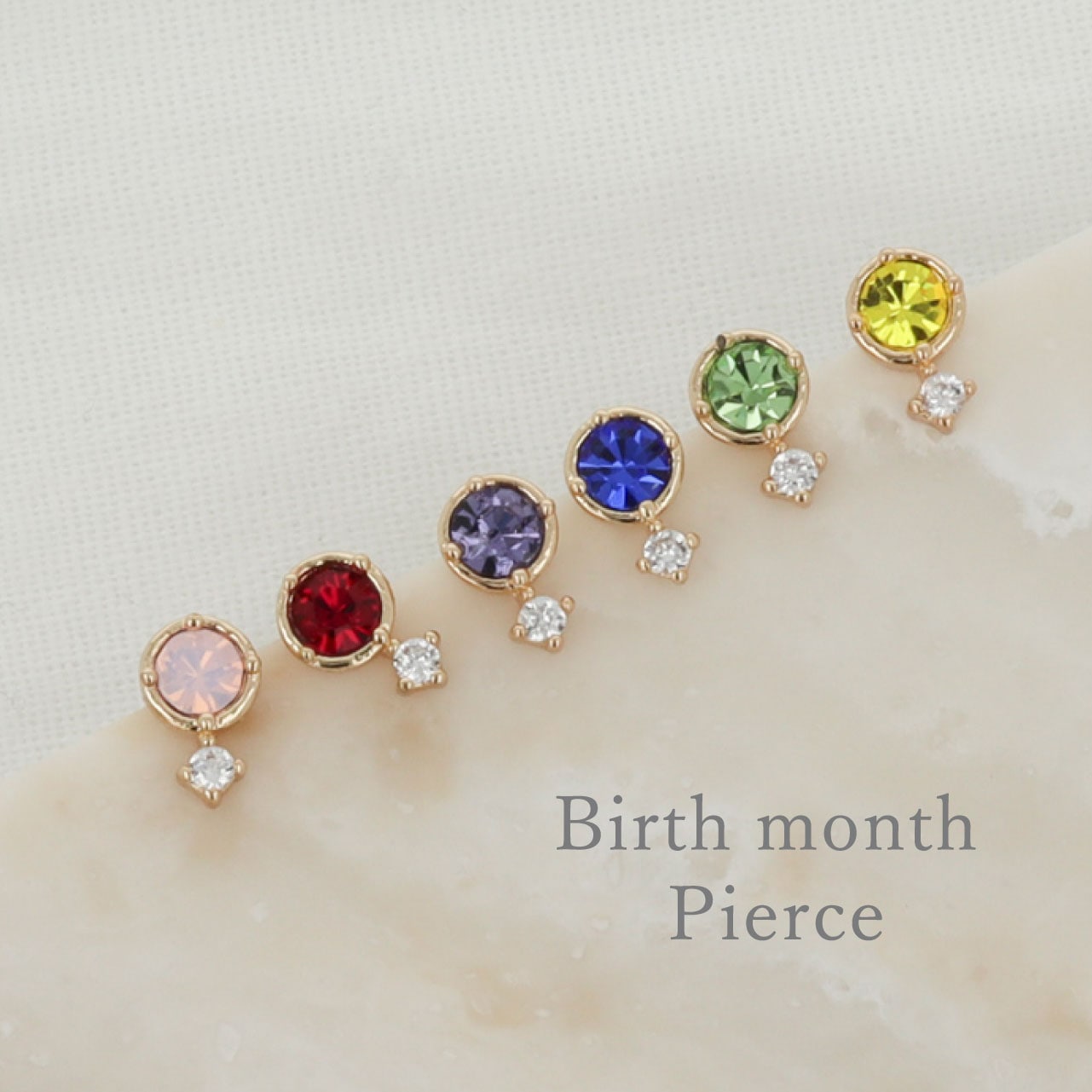 Birth month ピアス ダブル 7～12月 | ピアス,ピアス,ビジュー