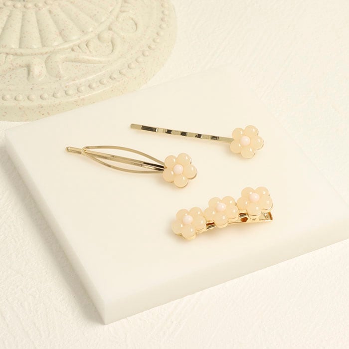 専用出品 ヘアピン ヘアピン ヘアクリップ フラワー ニュアンス【3color】 | ヘア