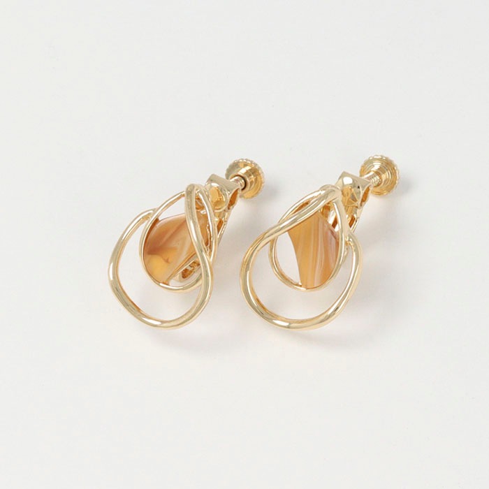 イヤリング ツイスト ドロップ アクリル | イヤリング,イヤリング