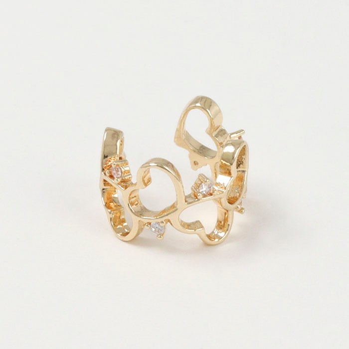 イヤーカフ ハート ライン キュービック | キュービックジルコニア