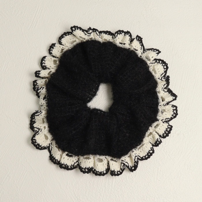 ♡専用♡新品POTETE knit shoushou ニットシュシュ黒 knit chouchou