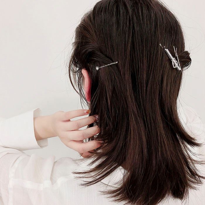 ヘアピン ハート ストーン パール | ヘアアクセサリー,ヘアピン