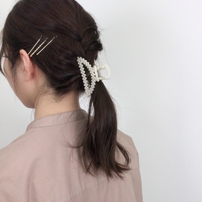 バンスクリップ パール オーバル ヘアアクセサリー バンスクリップ バンスクリップ Mignon De Bijoux Online Shop