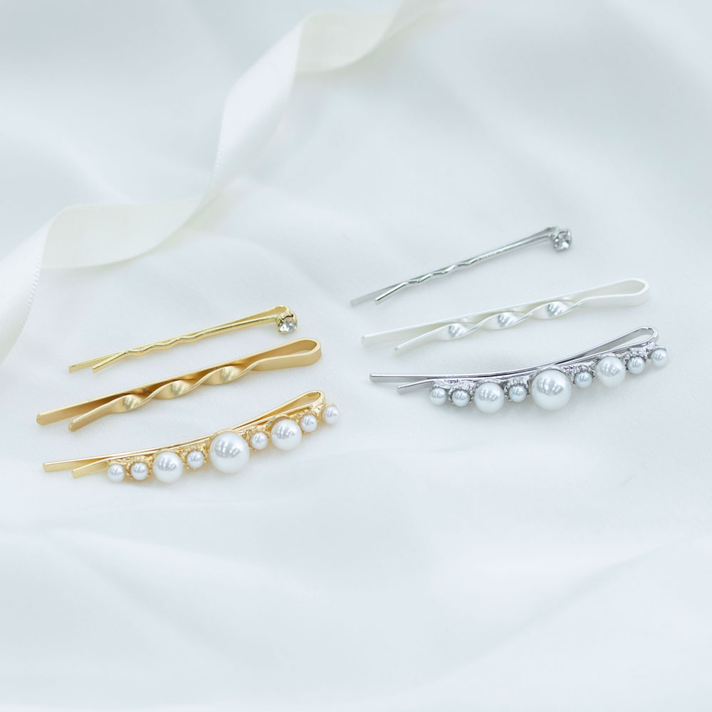 セットピン パール一粒ビジュー ツイスト ヘアアクセサリー ヘアピン ヘアピン Mignon De Bijoux Online Shop