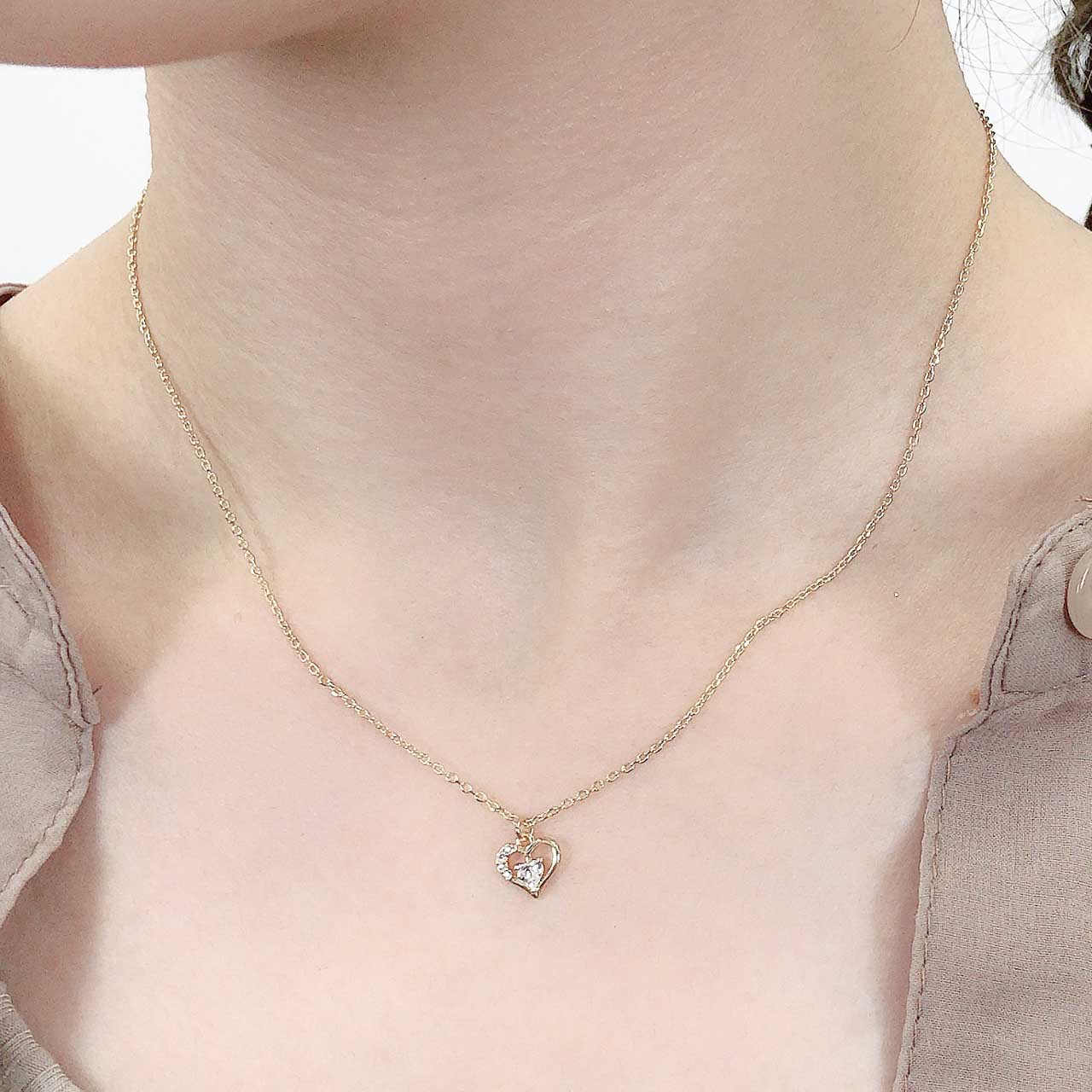 ネックレス キューティハート マグネット【3color