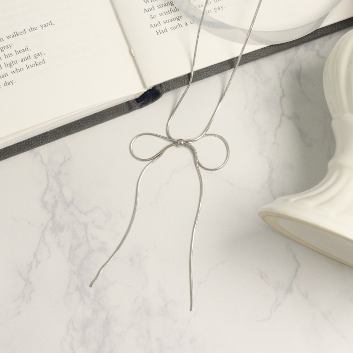 ネックレス スネークチェーン ロングリボン | ネックレス,ロング