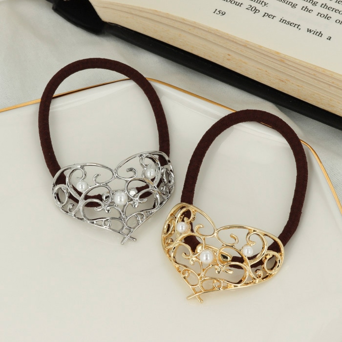 ジャラジャラヘアゴム  シルバーハート ヘアゴム ハート クリア ラメ ヘアポニー – OSEWAYAオンラインストア
