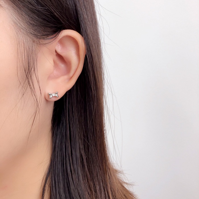 残りわずか】樹脂ピアスセット 6個 3ペア ハート ビジュー リボン