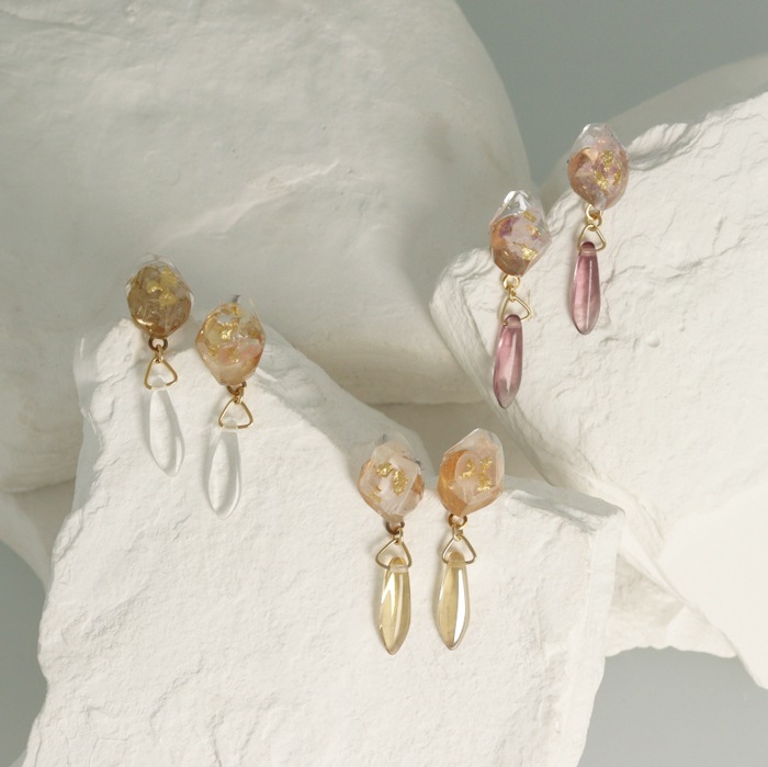 ピアス エポ ストーン クリアビーズ | ピアス,ピアス,クリア | Mignon