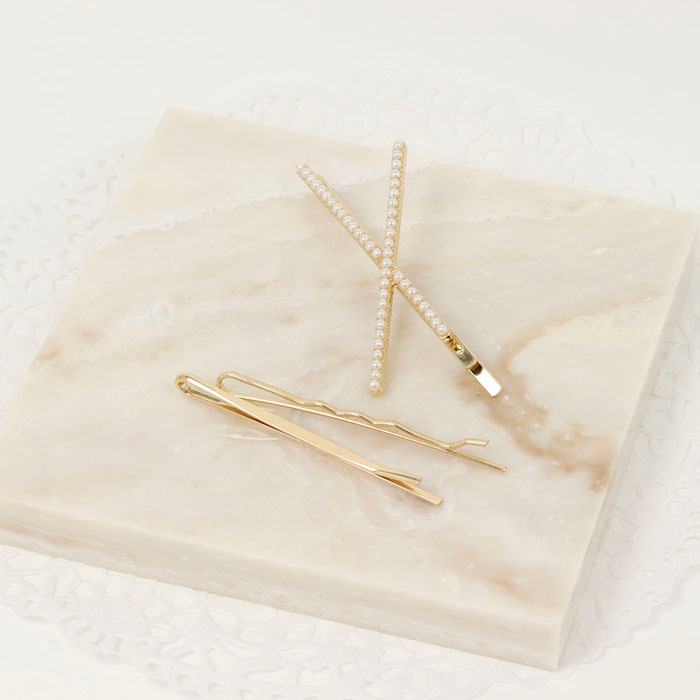 ヘアピン パール クロス | ヘアアクセサリー,ヘアピン,ヘアピン,パール