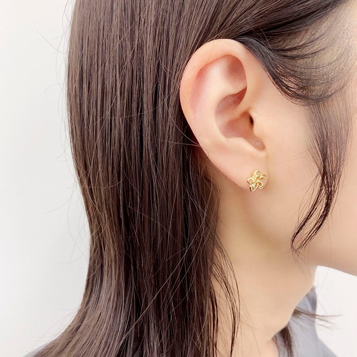 再入荷】樹脂ピアスセット 6個 3ペア フラワー ストーン デコ
