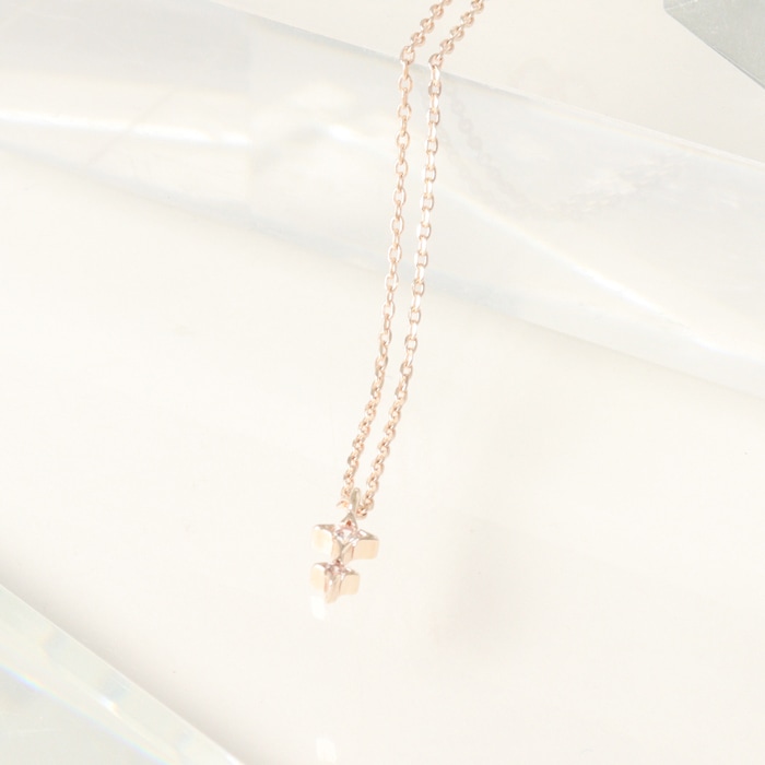 ネックレス ダブルシャイン キュービック【3color】 | キュービック