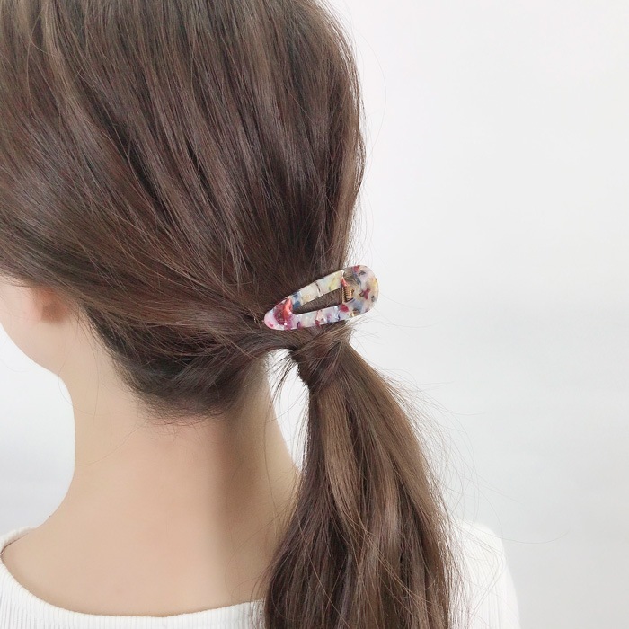 ヘアアクセサリー Seven colors ヘアクリップ マーブル アセチ カラー【3color】 | ヘアアクセサリー
