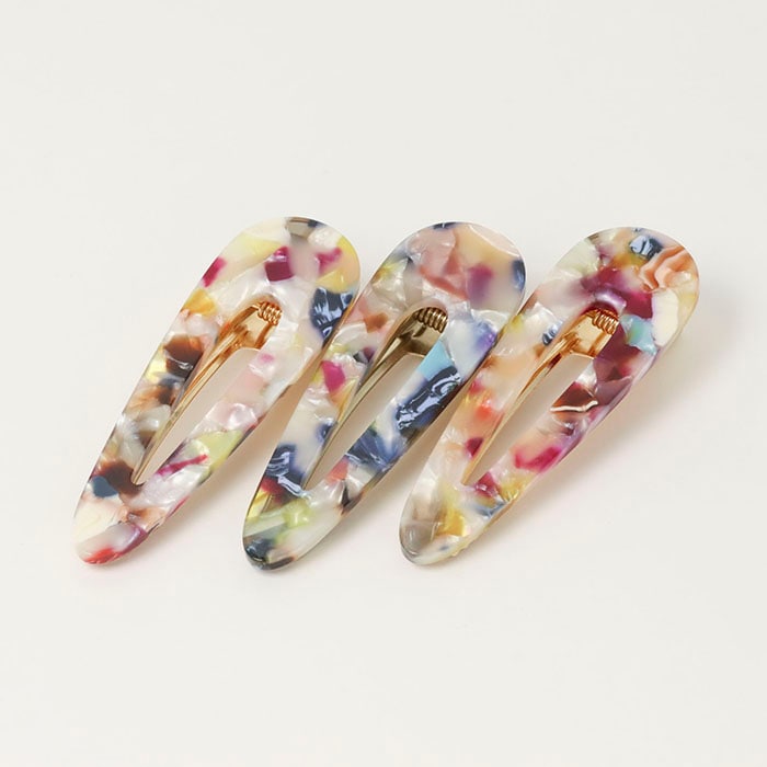 ヘアクリップ マーブル アセチ カラー【3color】 | ヘアアクセサリー