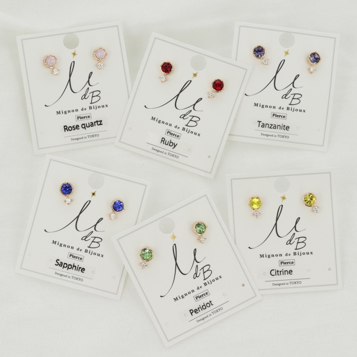 Birth month ピアス ダブル 7～12月 | ピアス,ピアス,ビジュー