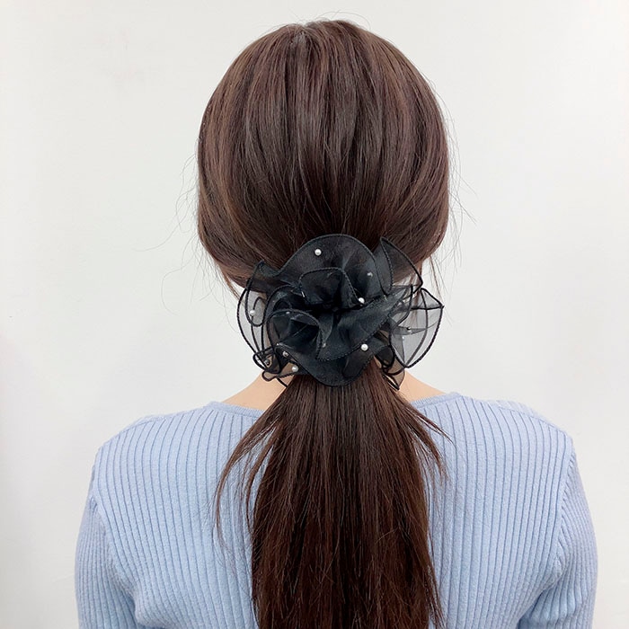 シュシュ シアー ボリューム パール【3color】 | ヘア