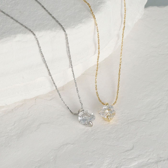 ネックレス ハート キュービック スライドアジャスター | キュービック