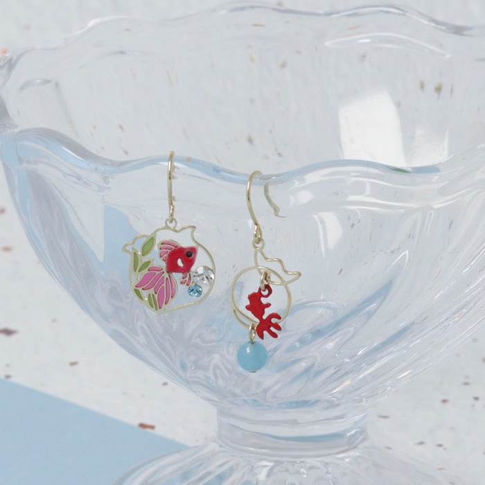ピアス フック 和風 金魚鉢 | ピアス,ピアス,和風 | Mignon de Bijoux