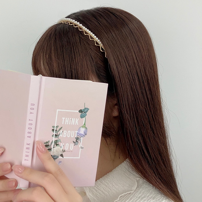 カチューシャセット ジグザグメタル パール | ヘアアクセサリー