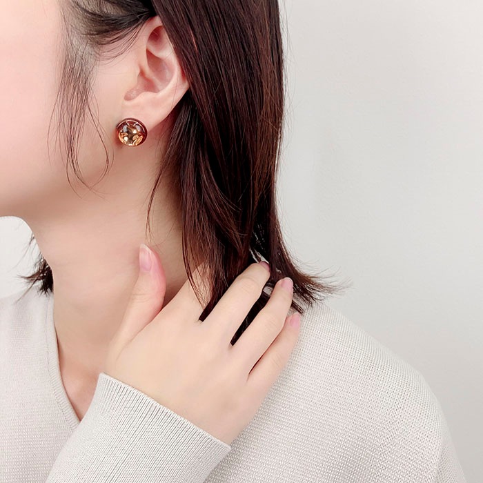 残りわずか】樹脂ピアス ガラスボタン風 | ピアス,樹脂ピアス,その他  