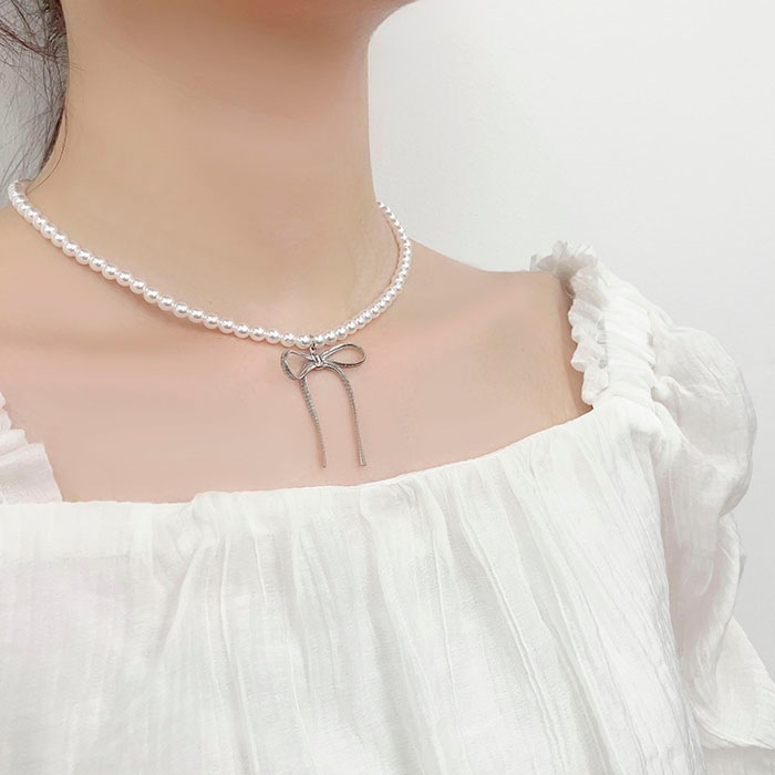 新品未使用 tanakadaisuke パール リボン ネックレス 新品未使用 tanakadaisuke パール リボン ネックレス - メルカリ