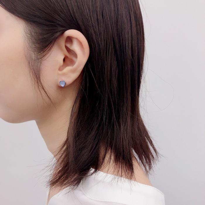 セットピアス 10個 5ペア カラー パール ハート【3color