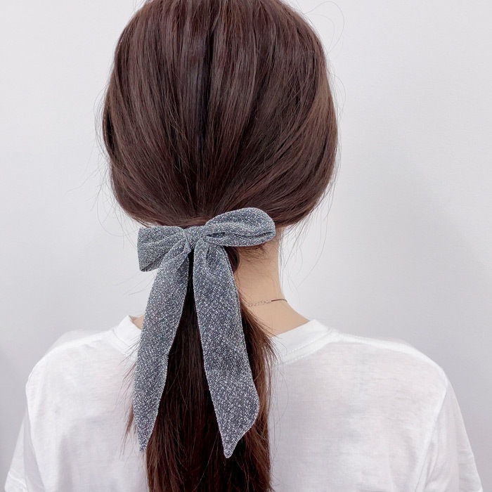 ヘアゴム リボン ラメ シアー | ヘアアクセサリー,ヘアゴム,リボン
