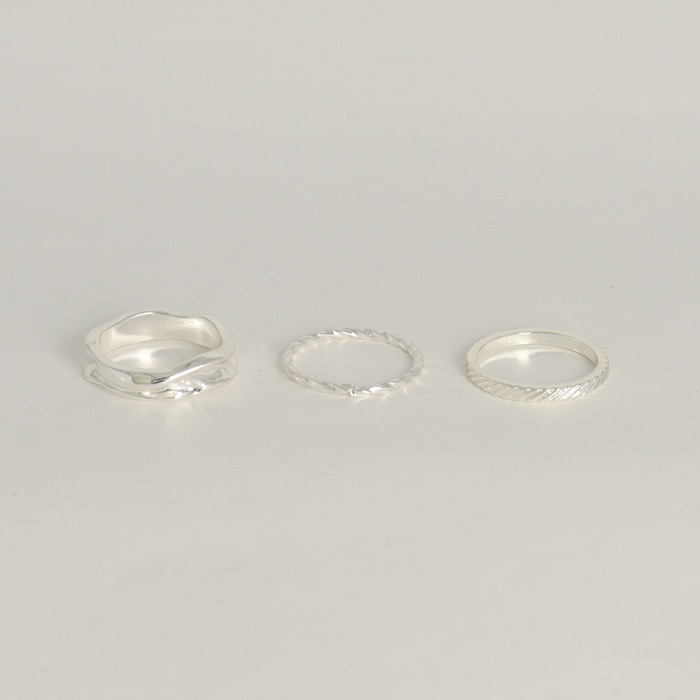セットリング 11号 ツイスト ニュアンスウェーブ 3本セット | リング
