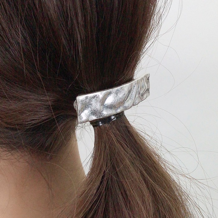 バレッタ スクエア マットメタル クリンクル ヘアアクセサリー バレッタ メタル Mignon De Bijoux Online Shop
