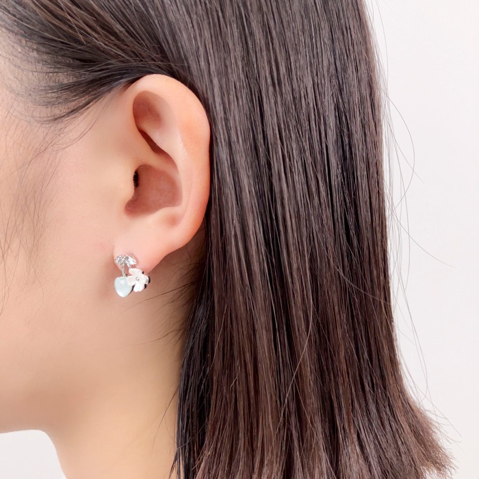 残りわずか】ピアス チェリー型 フラワー ハート【3color】 | ピアス