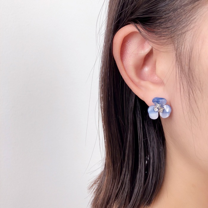 残りわずか】ピアス カラーフラワー ビジュー ストーン | ピアス