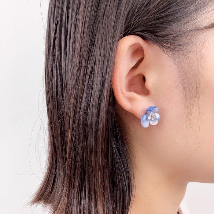 残りわずか】ピアス カラーフラワー ビジュー ストーン | ピアス